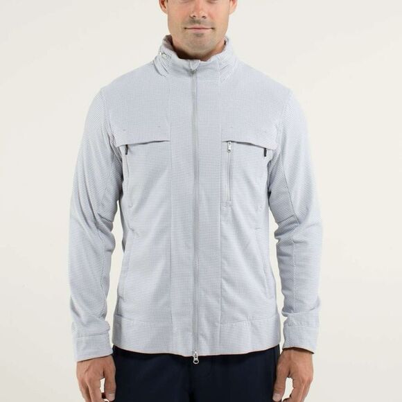 lululemon athletica Other - Lululemon Relay Jacket Houndstooth Swift Silverslate / Soot XXL